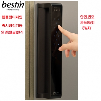 베스틴 핸들형푸시풀안면얼굴 IDL400MR 3WAY(안면얼굴,비밀번호,카드) 
