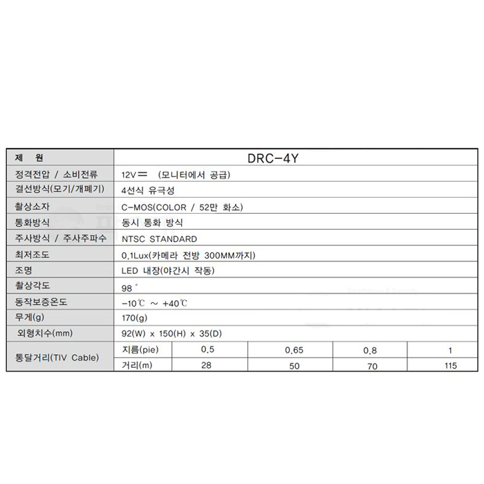 코맥스 CAV-43MG 화이트/DRC-4Y (다세대용)