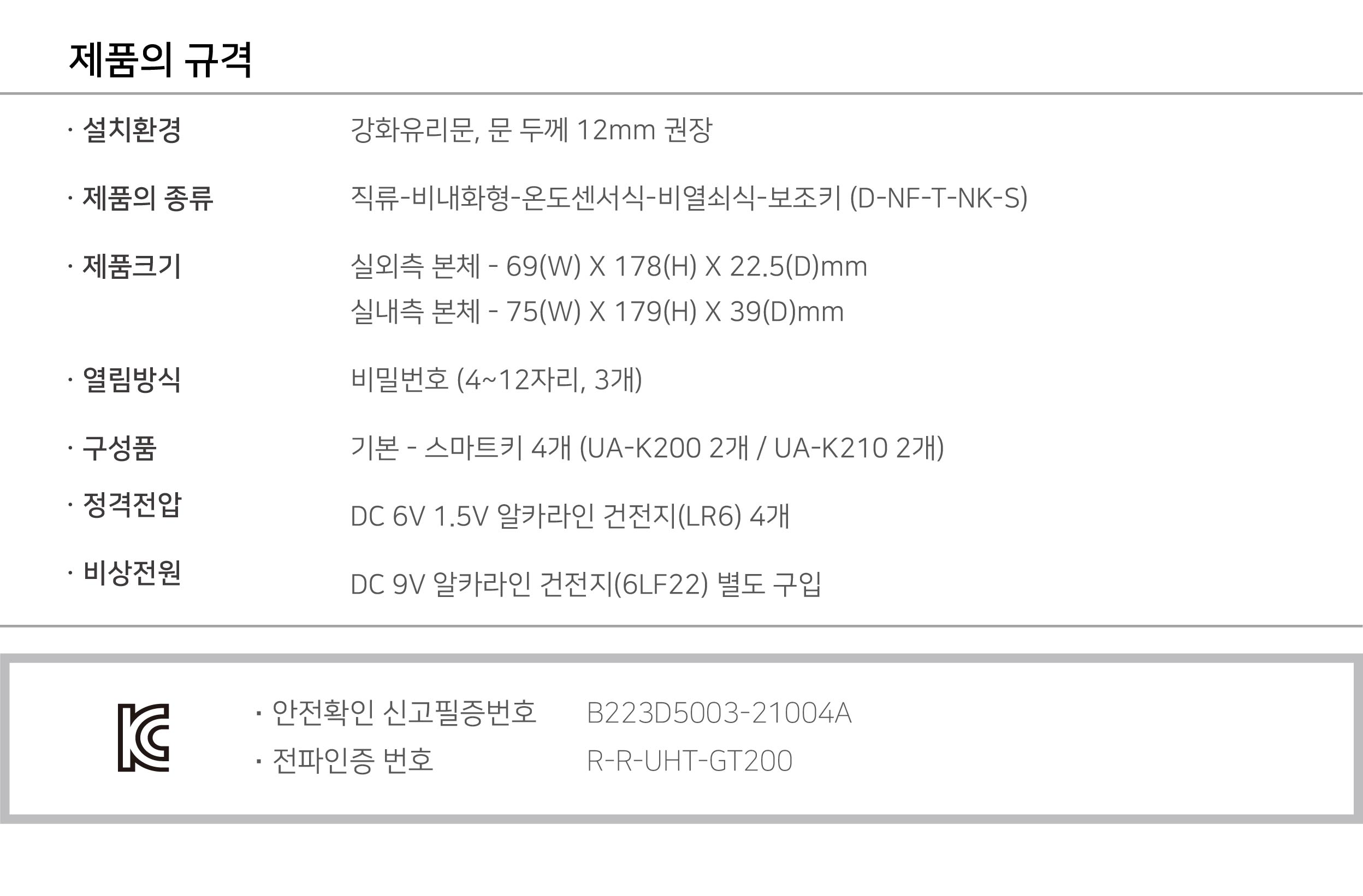 유니코글라스 GT200 (카드)