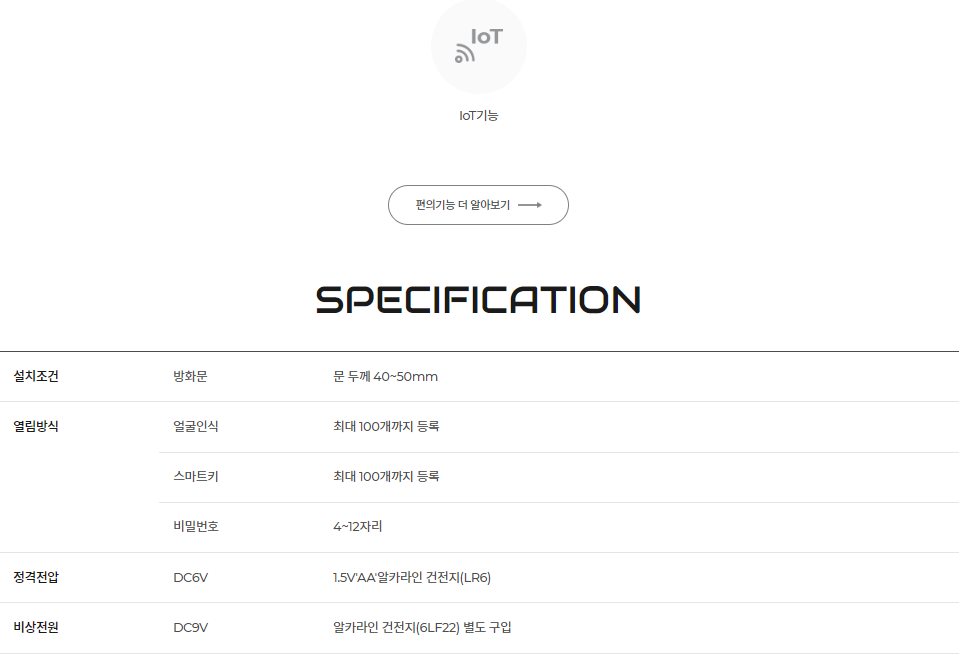 솔리티 SYNC SP600A 안면인식도어락(얼굴이 KEY포인트)