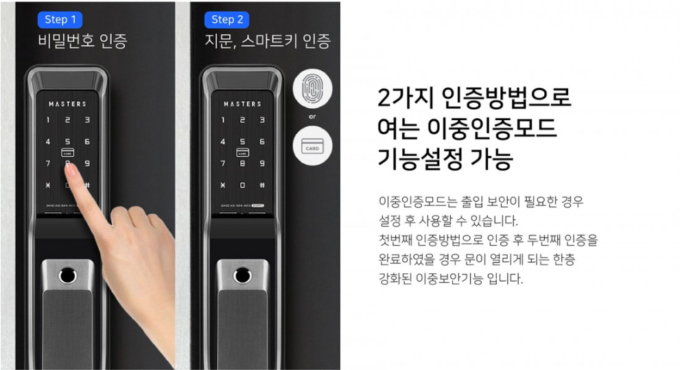 유니코 마스터즈 푸시풀지문키 UNP8000FS (번호,카드,지문), 블랙