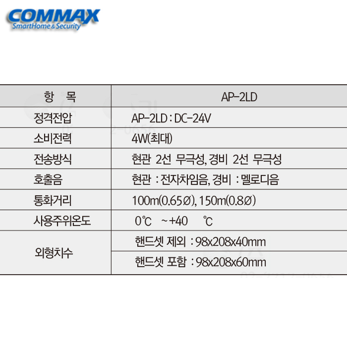 코맥스 아파트용 AP-2LD / DR201D DC24V(조)