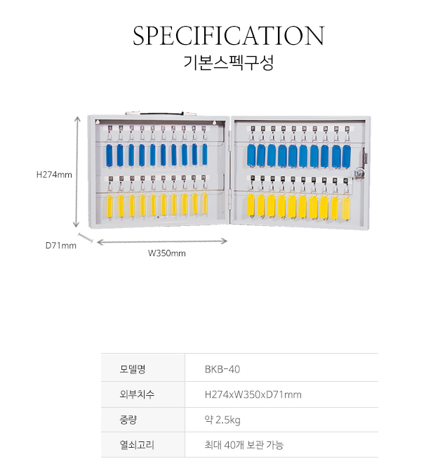 열쇠보관함 40구함