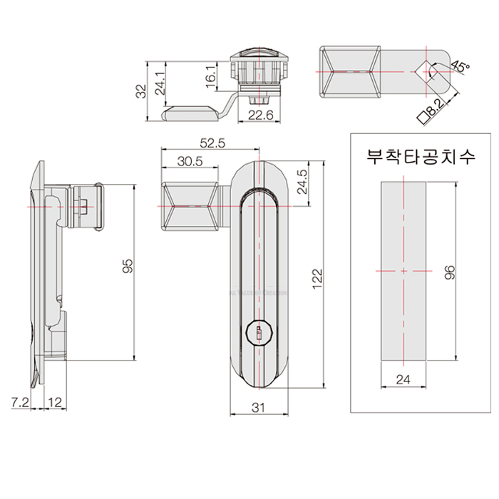 배전함/푸쉬턴핸들 BYMS6020Z-2BEN-1 CV